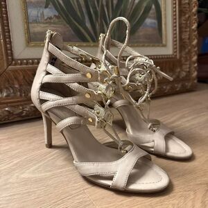 Marc-fisher Women's Cream and Tan Courts